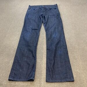 Hudson Jeans Mens 30 Dark Wash Blue Straight Leg Denim Stretch Casual Classic